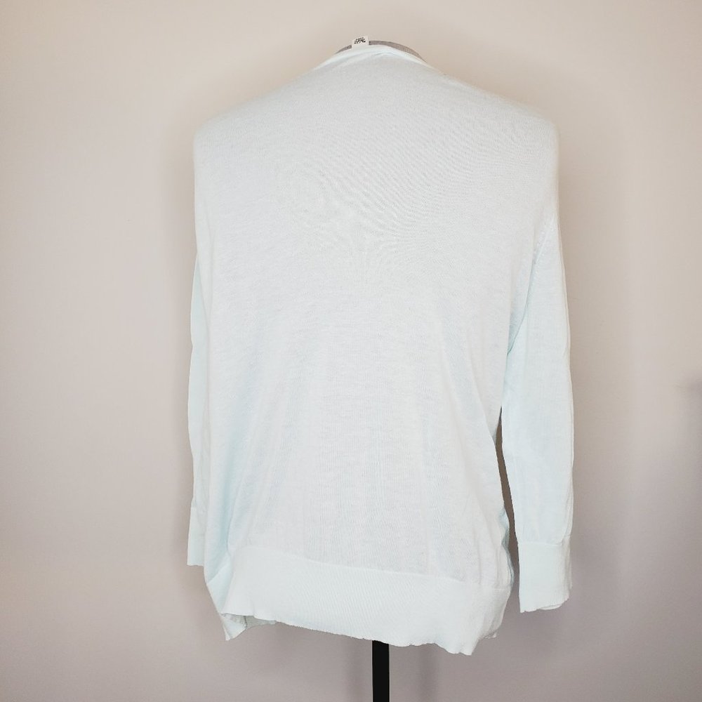 BANANA REPUBLIC Cotton/Linen Light Blue Cardigan - Picture 5 of 9